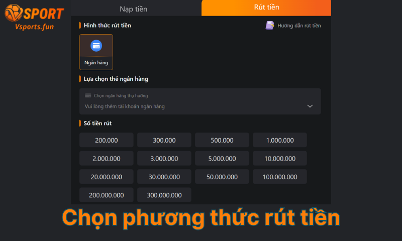 Rút tiền Vsport -hướng dẫn rút tiền nhanh chỉ trong 3 bước - pivex.one - PIVEX.ONE