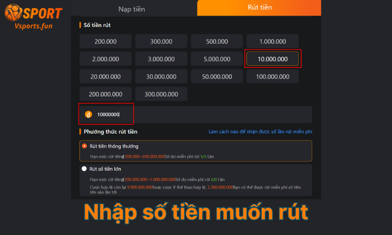 Rút tiền Vsport -hướng dẫn rút tiền nhanh chỉ trong 3 bước - pivex.one - PIVEX.ONE