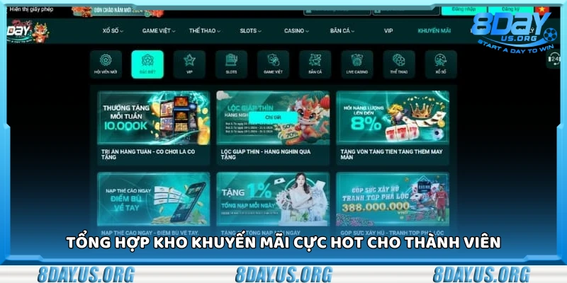 Khuyến mãi 8day – Đặc quyền siêu cấp dành riêng cho thành viên - PIVEX.ONE