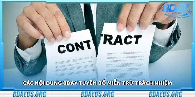 Miễn trừ trách nhiệm 8Day – Bảo vệ quyền lợi cả hai bên - PIVEX.ONE