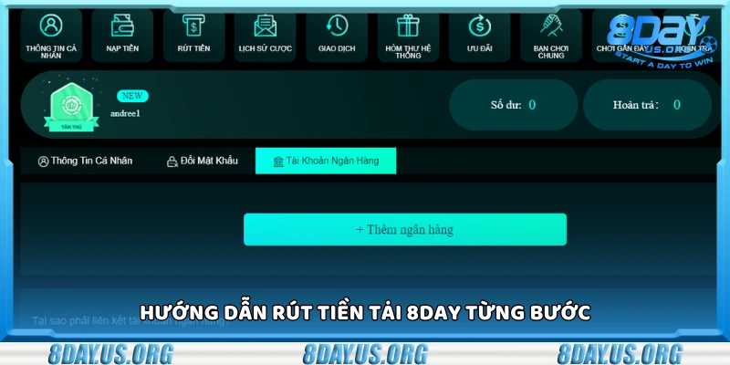 Rút tiền 8day - Hướng dẫn nhanh chóng chỉ trong 3 bước - PIVEX.ONE