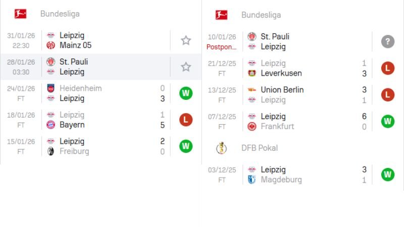 Nhận định St. Pauli vs Leipzig (02h30 ngày 28/01/2026 - Bundesliga) - PIVEX.ONE